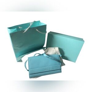 Tiffany & Co. Grainy Leather Crossbody Wallet in Tiffany Blue - Made in Italy